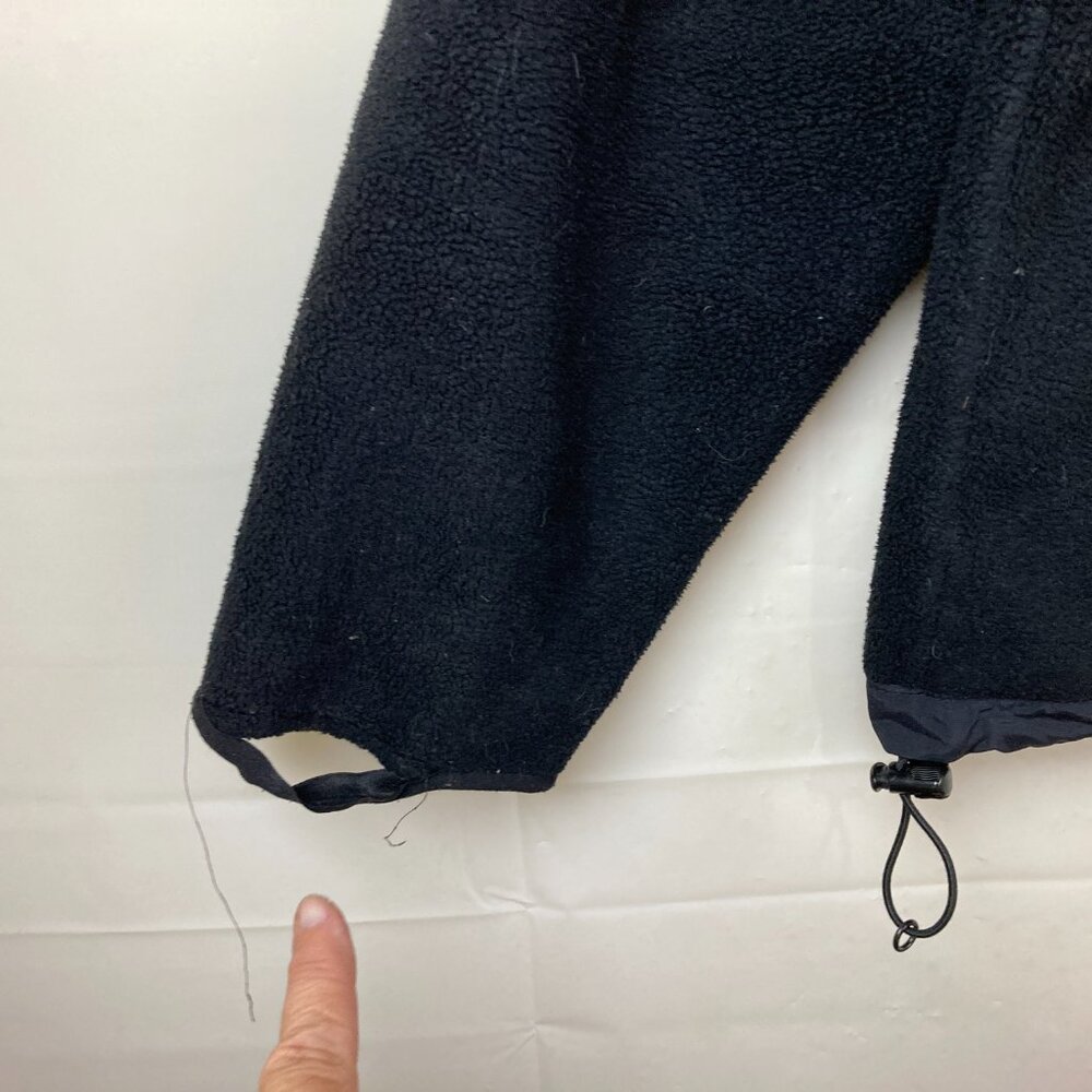The North Face Polartec Men Sz L Black Denali Fleece Jacket Full Zip White Logo - Picture 5 of 9
